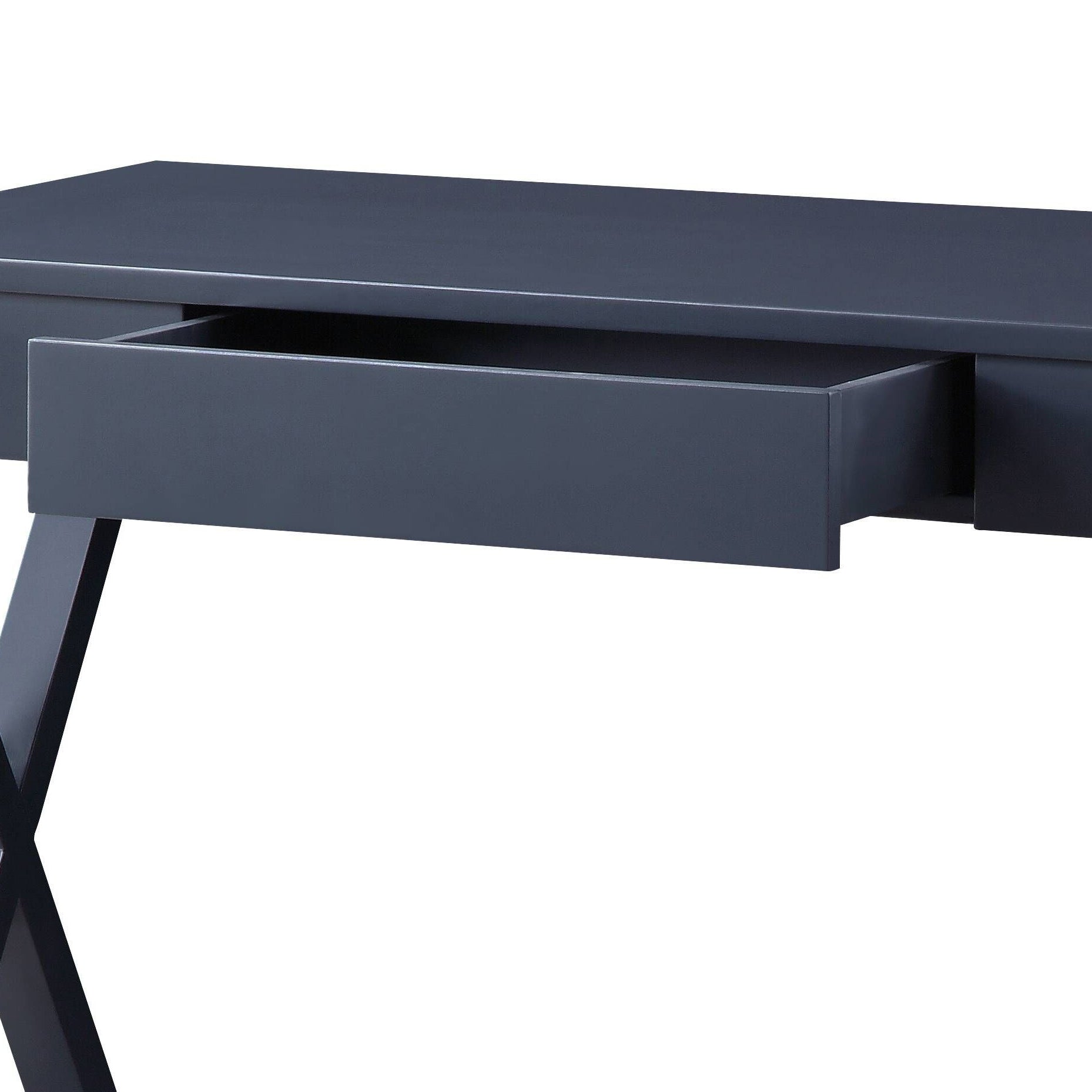 Nalo Charcoal Finish Console Table - Grand Goldman