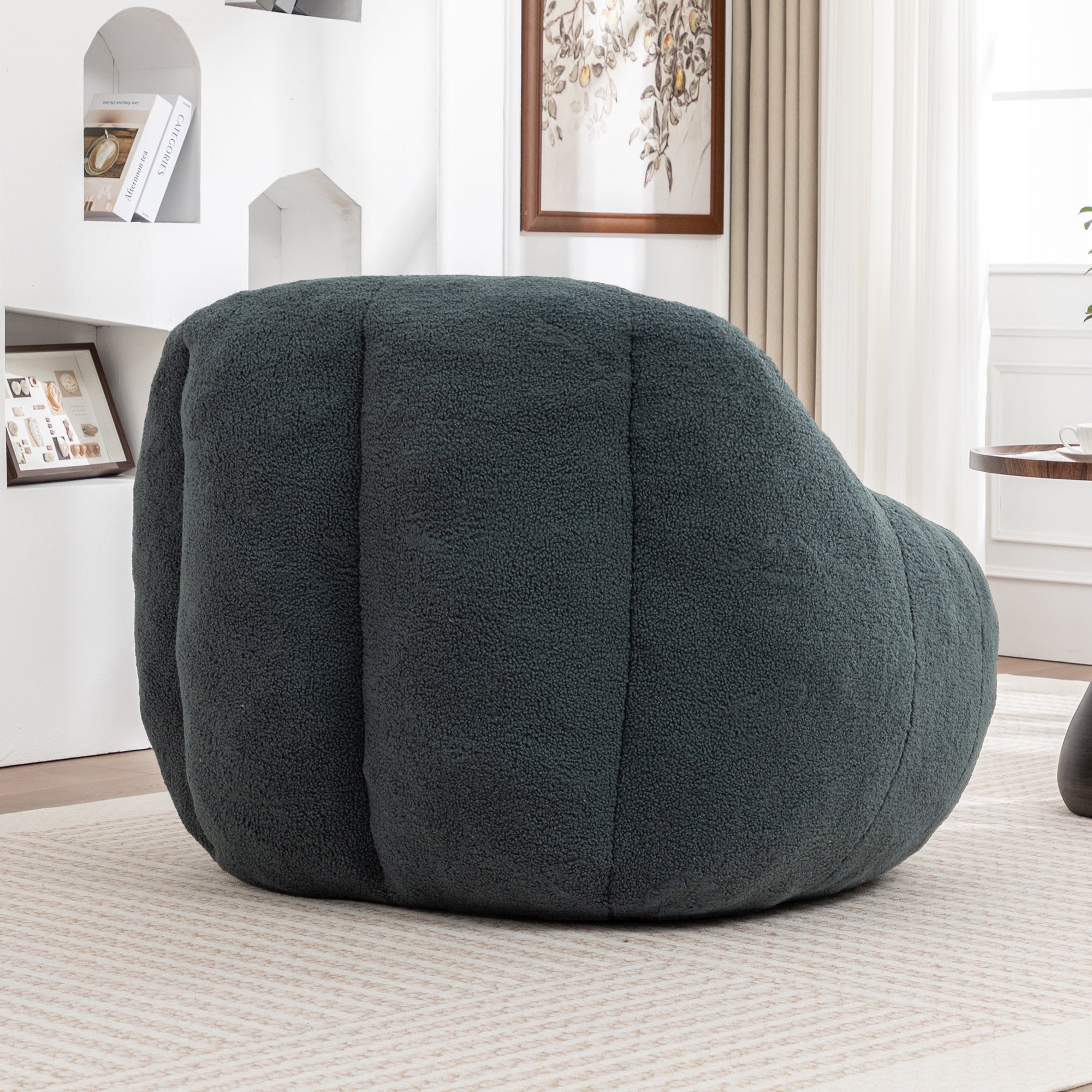 Comfy Bean Bag Chair with Memory Foam Filler – Tufted Soft Stuffed Bean Bag Sofa for Dorm, Apartment, or Living Room – Green - Grand Goldman Shop