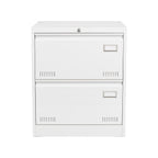 White Metal Lateral File Cabinet with Lock, 3 Drawers for Office/Home, Anti-Tip Design - Grand Goldman