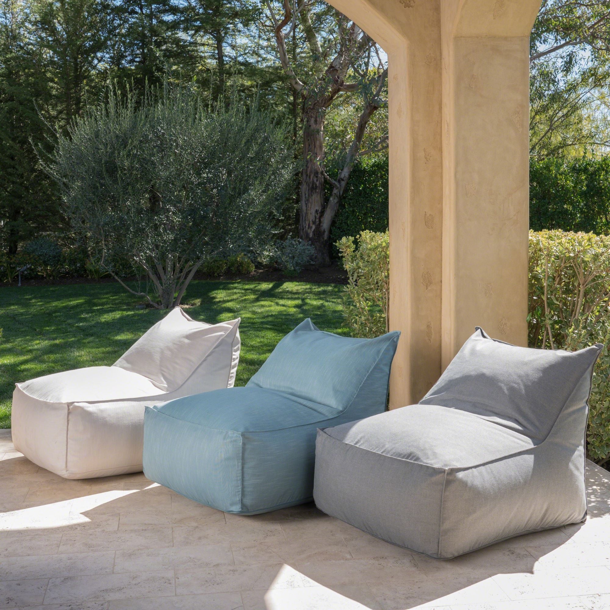 Ettie 3 Ft. Water Resistant Fabric Bean Bag Chair, Khaki, Soft and Durable - Grand Goldman Shop