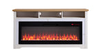 70 inch Fireplace TV Stand for TVs up to 70',with 60'smart Electric Fireplace,white - Grand Goldman Shop