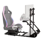 Enhanced and stable racing wheel cockpit, compatible with Fanatec, PXN, Thrustmaster, and Logitech adjustable driving simulat