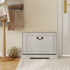 Shoe Storage Bench with 1 Flip Drawer and Adjustable Shelf, Small Shoe Cabinet  for Entryway, Hallway, Bedroom-Antique White - Grand Goldman Shop