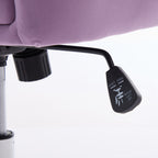 TY Ergonomic Swivel Office Chair, Comfortable Backrest Seat, Lilac Velvet, Adjustable for Home and Bedroom | Premium Home Dec
