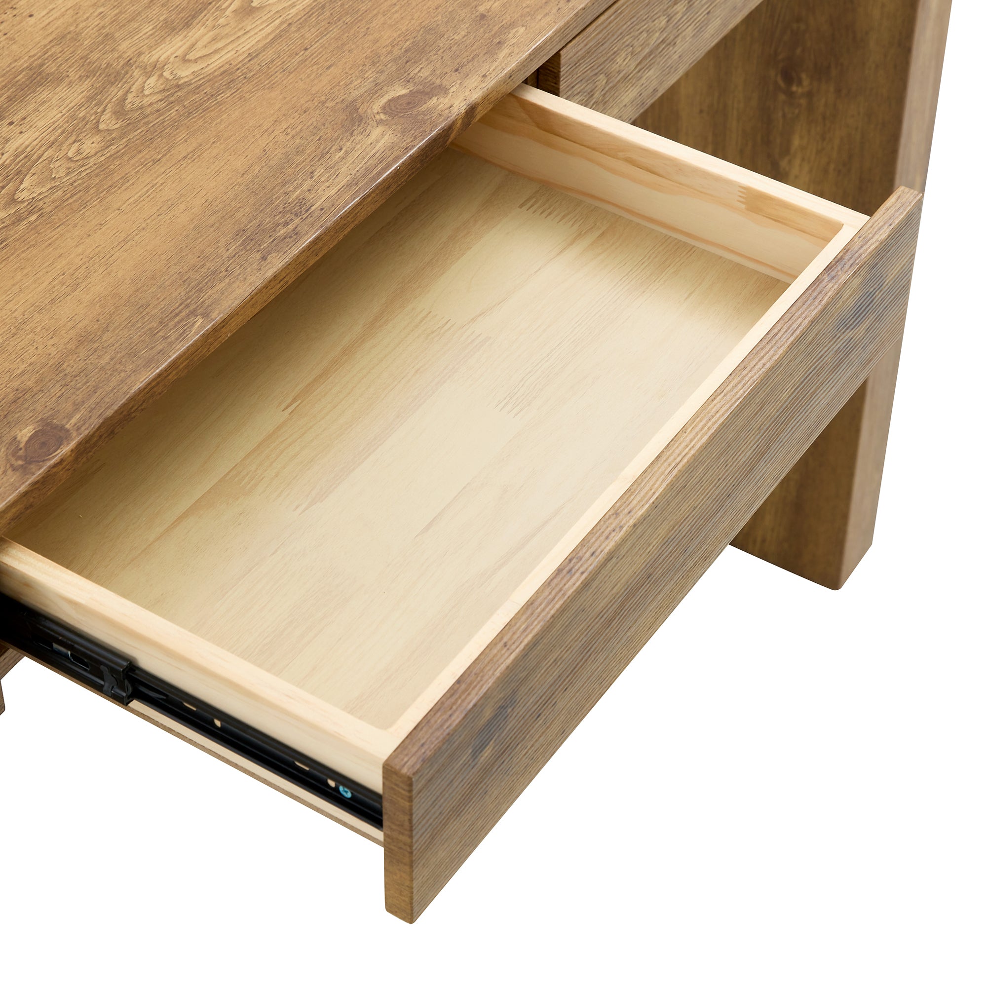Elegant Natural Wood Grain Bar Table-50 Inches Long, a Practical Choice for Modern Homes.Wood Grain Texture Sticker,Equipped With Two Drawers.Serving As A Bar Table Or A Desk. - Grand Goldman Shop