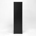 2 Door Wood Wardrobe for Bedroom with Hanging Clothing Rod inside the Cabinet and 2 Drawers for Storage Organization, Built-in induction light Multifunctional Closet with Mirror, Black - Grand Goldman Shop