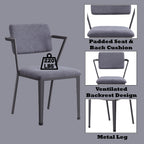 Cargo Gray Fabric & Gunmetal Finish Office Chair | Premium Home Decor - Grand Goldman