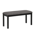 Modern 6-Piece Dining Table Set with Bench and Chairs for Dining Room or Kitchen – Light Grey & Black Two-Tone - Grand Goldman Shop