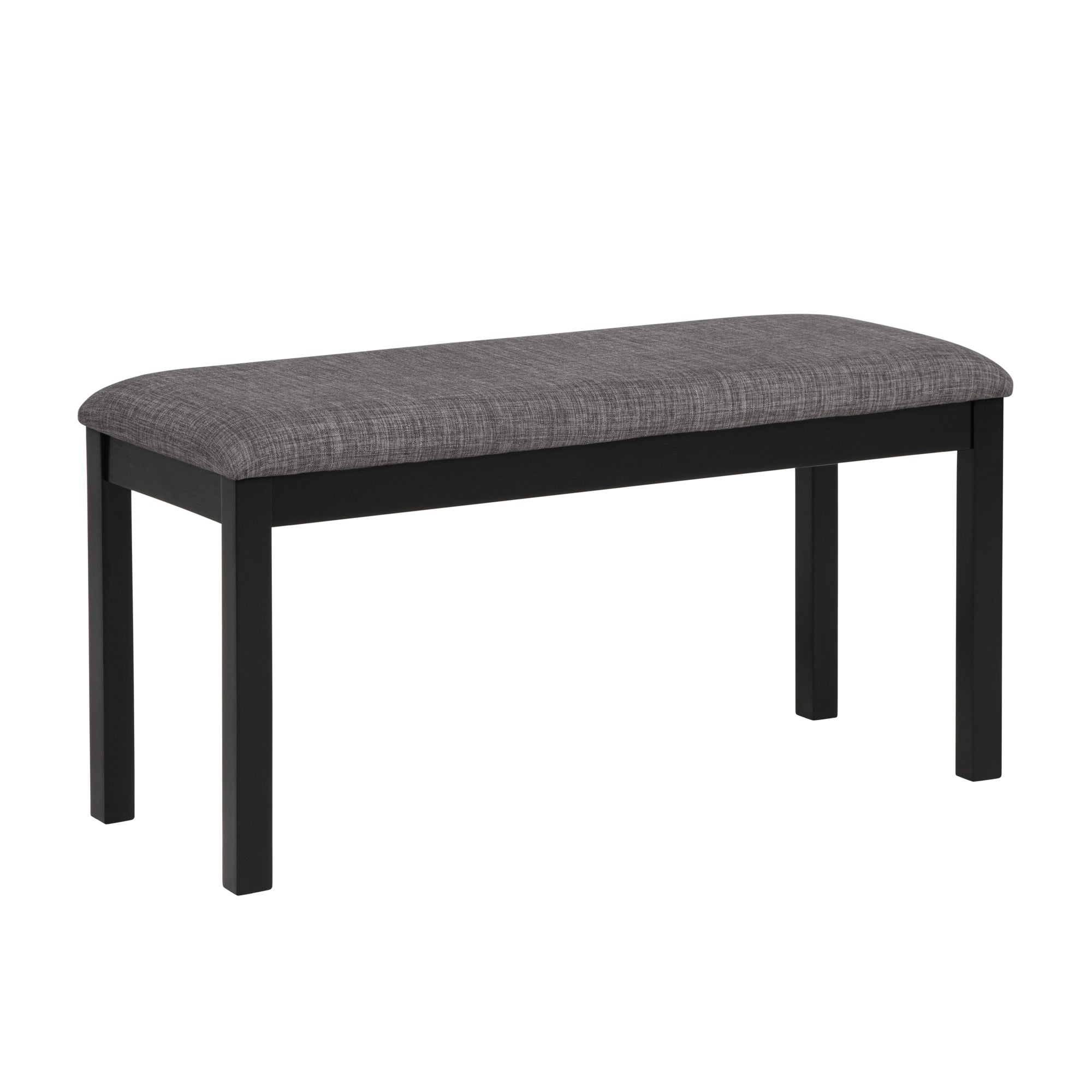 Modern 6-Piece Dining Table Set with Bench and Chairs for Dining Room or Kitchen – Light Grey & Black Two-Tone - Grand Goldman Shop