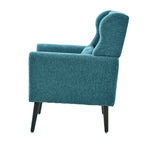 Modern Accent Chair Upholstered Foam Filled Living Room Chairs Comfy Reading Chair Mid Century Modern Chair with Chenille Fabric Lounge Arm Chairs Armchair for Living Room Bedroom (Teal) - Grand Goldman Shop