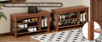 Adjustable shoe-changing bench, storage bench, hidden storage. With a load-bearing capacity of up to 550 pounds, suitable for bedrooms and corridors. 100% solid wood. - Grand Goldman Shop