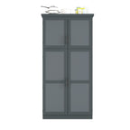 [Assembly Video Provided] TOPMAX 35.5x17.6x70.9inch Freestanding Kitchen Pantry Cabinet, Tall Storage Cabinet with 4 Doors, 2 Door Shelves, 8 Pull-out Trays and Adjustable Shelf for Dining Room, Gray - Grand Goldman Shop