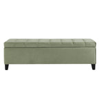 Wendover Elegant Velvet Tufted Storage Bench with Lift-Up Top and Birch Wood Legs - Grand Goldman Shop