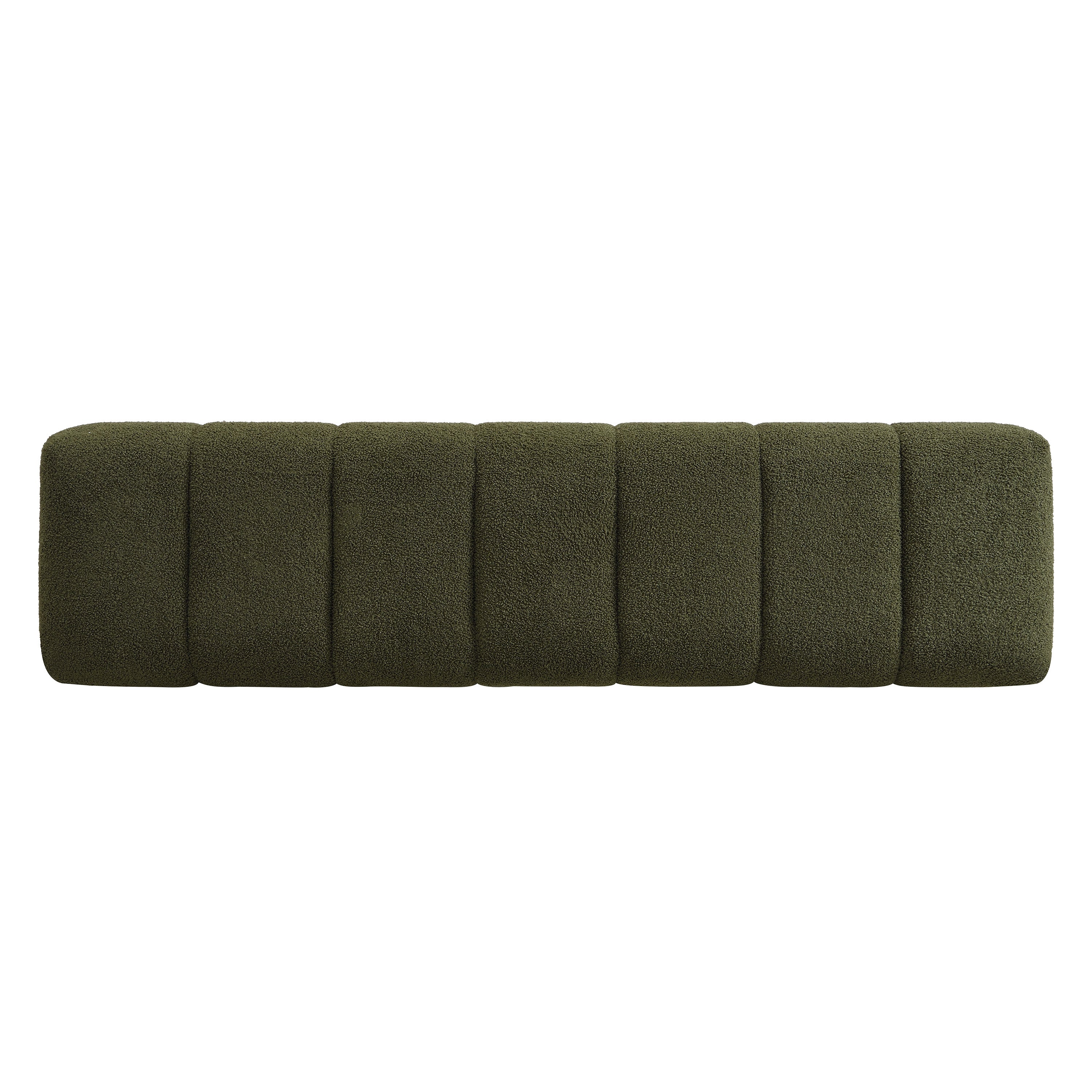 Upholstered Dining Bench for Dining Room, No-Assembly End of Bed Entryway Bench Ottoman for Bedroom Living Room, Green Boucle Fabric Stool Top Wood Leg 300 LBS Weight Capacity - Grand Goldman Shop