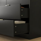 Simply Modern 6-Drawer Dresser, Chest of Drawers for Bedroom, Living Room, Hallway, and Entryway - Large Storage Cabinet Black - Grand Goldman Shop