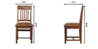 Solid Wood Leather Slatted Dining Chair | Premium Home Decor - Grand Goldman
