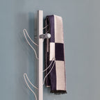 Vertical Eight Hook Coat Rack Wall Mount - Silver - Grand Goldman Shop