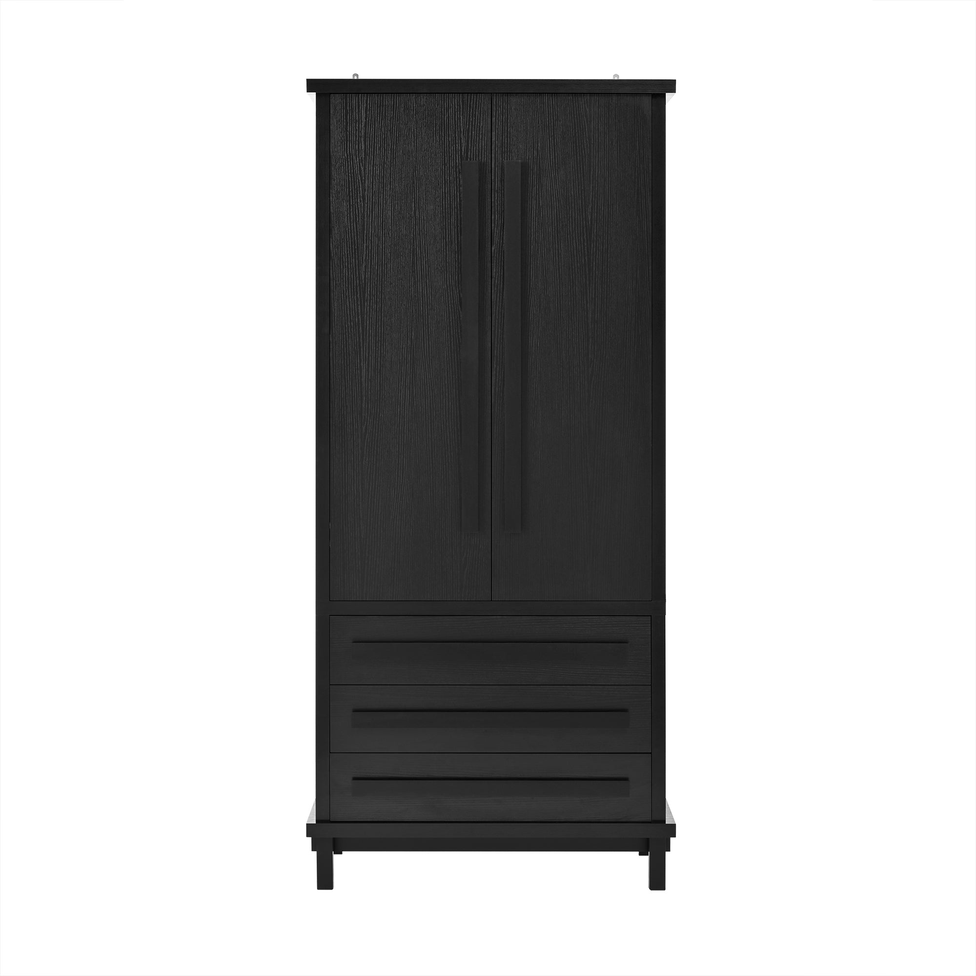 70' Kitchen Pantry Cabinet with 2 Cabinet Shelves,Luxurious Wooden Cupboard with 6 Door Shelves and 3 Drawers for Kitchen, Dining Room,Black - Grand Goldman Shop