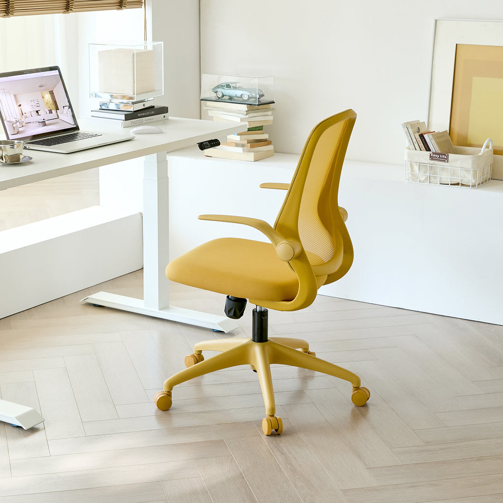 Ergonomic Color Office Chair 350LBS, Home Office, Mesh Back, Integrated Molded Foam, Comfortable Sitting, Flipping Armrest, F