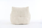 010-Soft Fluffy Corduroy Fabric Bean Bag Chair Filled With Memory Sponge,Beige - Grand Goldman Shop