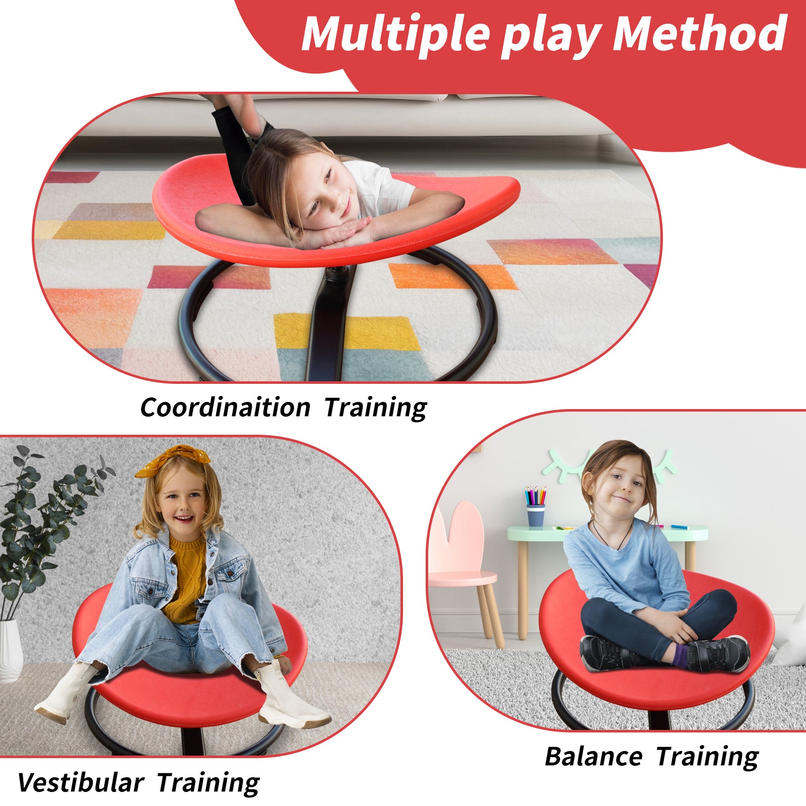KIds Sensory Swivel Chair For Children With Autism, Sensory Toys For Children With ADHD, Training Body Coordination, For Focu