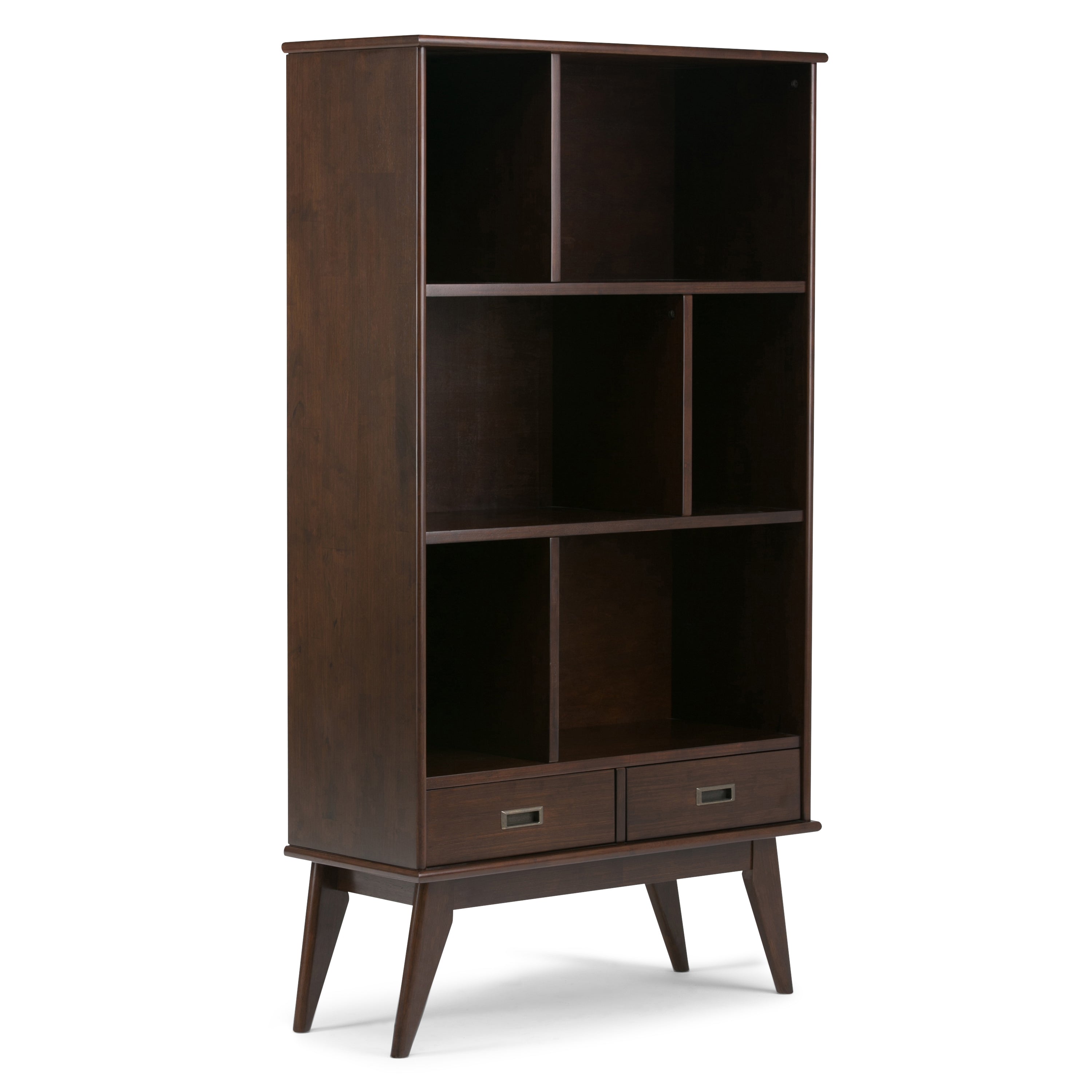 Draper Mid Century Wide Bookcase and Storage Unit - Grand Goldman