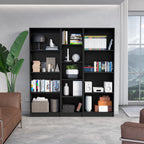 Durant 3 Piece Home Bookcase set, 67' Wide with 13 Shelves ,  Living Room Set Set  Matt Gray - White - Grand Goldman