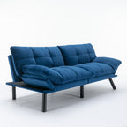 Navy Blue Convertible Folding Modern sofa Bed - Grand Goldman Shop