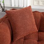 Cozy Beanbag Chair with High Resilience Foam Core for Two - Red Chenille, 66x35x25 inches - Grand Goldman Shop