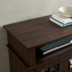 Classic TV Media Stand Modern Entertainment Console for TV Up to 65' with Open and Closed Storage Space, Espresso, 58.25'W*15.75'D*32'H - Grand Goldman Shop