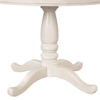 Antique White Modern Dining Table Set for 4 with Round Table and Chairs, Solid Wood & MDF - Grand Goldman Shop