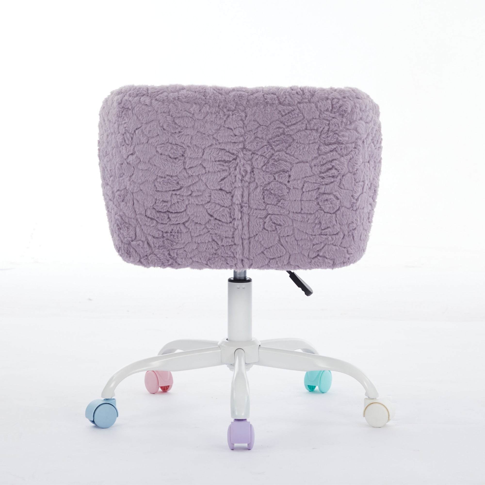A&A Furniture Office Chair,Artificial rabbit hair Home Office Chair with Metal Base,Adjustable Desk Chair Swivel Office Chair