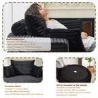 55'L Corduroy Sponge single sofa,No Assembly Required,Fluffy Modern Sleeper Chair for Living room, Bedroom, Lounge and Projection Room(Not a swivel chair.) - Grand Goldman Shop