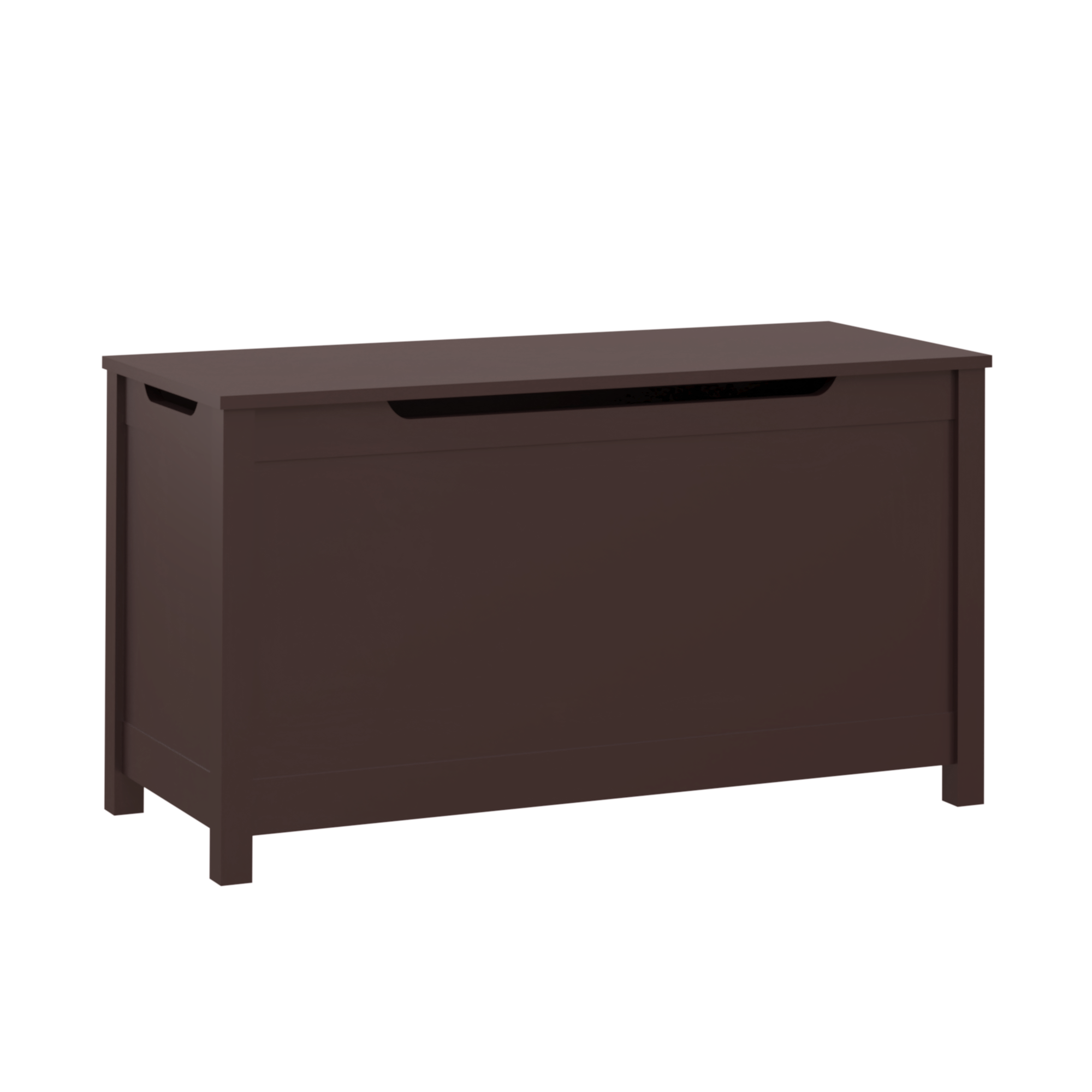 Kids Wooden Toy Box Storage with Safety Hinged Lid for Ages 2+ (Coffee) | Premium Home Decor - Grand Goldman