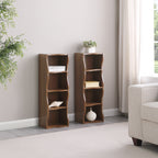 8-layer adjustable shelf ultra-thin bookshelf with a wavy border design, which is more aesthetically pleasing, is suitable for high and narrow, display and multi-functional bookshelves in home offices - Grand Goldman Shop