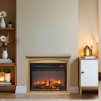 28 inch TV media entertainment center With electric fireplace - Grand Goldman Shop