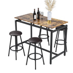 5-Piece Kitchen Counter Height Table Set, Bar Table with 4 Stools - Grand Goldman Shop