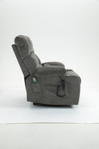 Lift Chair for Big and Tall Person with Inconvenient Legs: High Density Foam Lift Sofa with Heat and Massage, 2 Pockets, 2 Cup Holder, 2 Remote, OKIN Motor - Grand Goldman Shop
