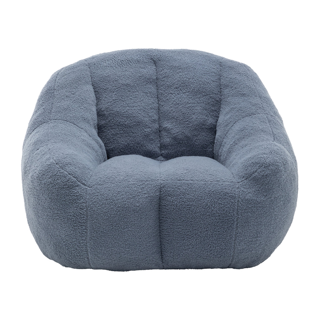 Comfy Bean Bag Chair with Memory Foam Filler – Tufted Soft Stuffed Bean Bag Sofa for Dorm, Apartment, or Living Room – Light Blue - Grand Goldman Shop