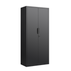 70-Inch Black 2-Door File Cabinet with Lock, 4 Adjustable Shelves, Heavy-Duty Steel Construction for Commercial and Home Offi