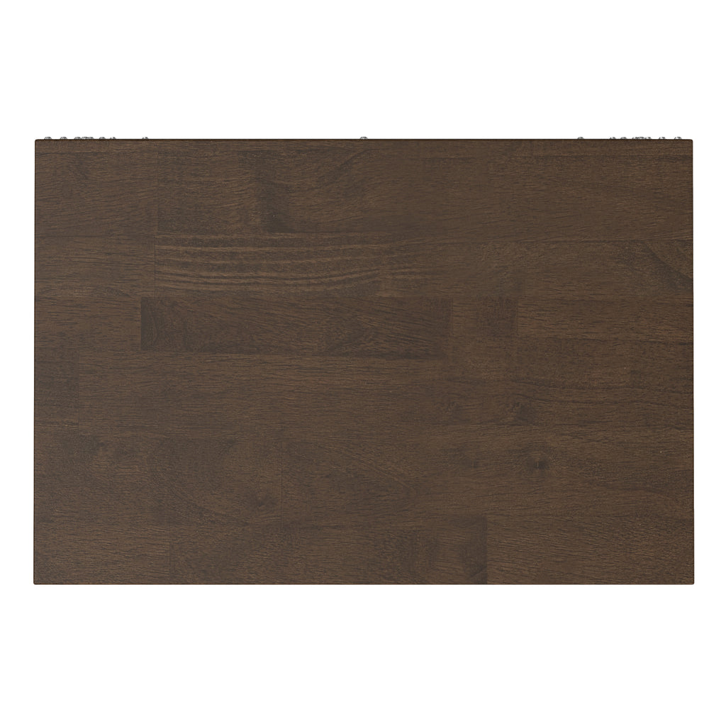 Harper 5 Shelf Bookcase in Walnut Brown with Solid Wood Construction and Mid-Century Modern Design - Grand Goldman