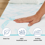 10-inch RV Latex Memory Foam Mattress, short queen size, large format, free of glass fibers, medium hardness texture, breathable memory foam. - Grand Goldman Shop
