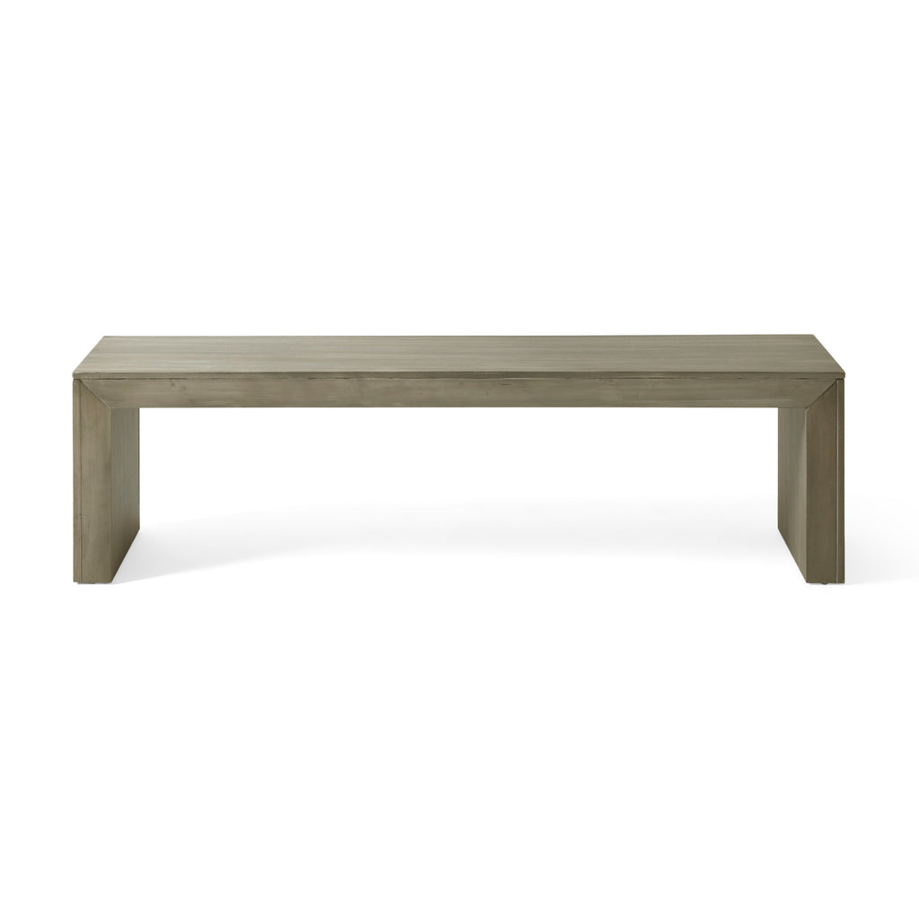 Acacia Wood Dining Bench, Grey+Taupe - Grand Goldman Shop