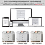 U_STYLE 28''painted Nightstand with 3 Drawers and Smooth Gliding Rails ,Simple Bedside Cabinet with Metal handle, Minimalist Sofa Side Table with rubber legs for Bedroom Sofa Couch Office - Grand Goldman Shop