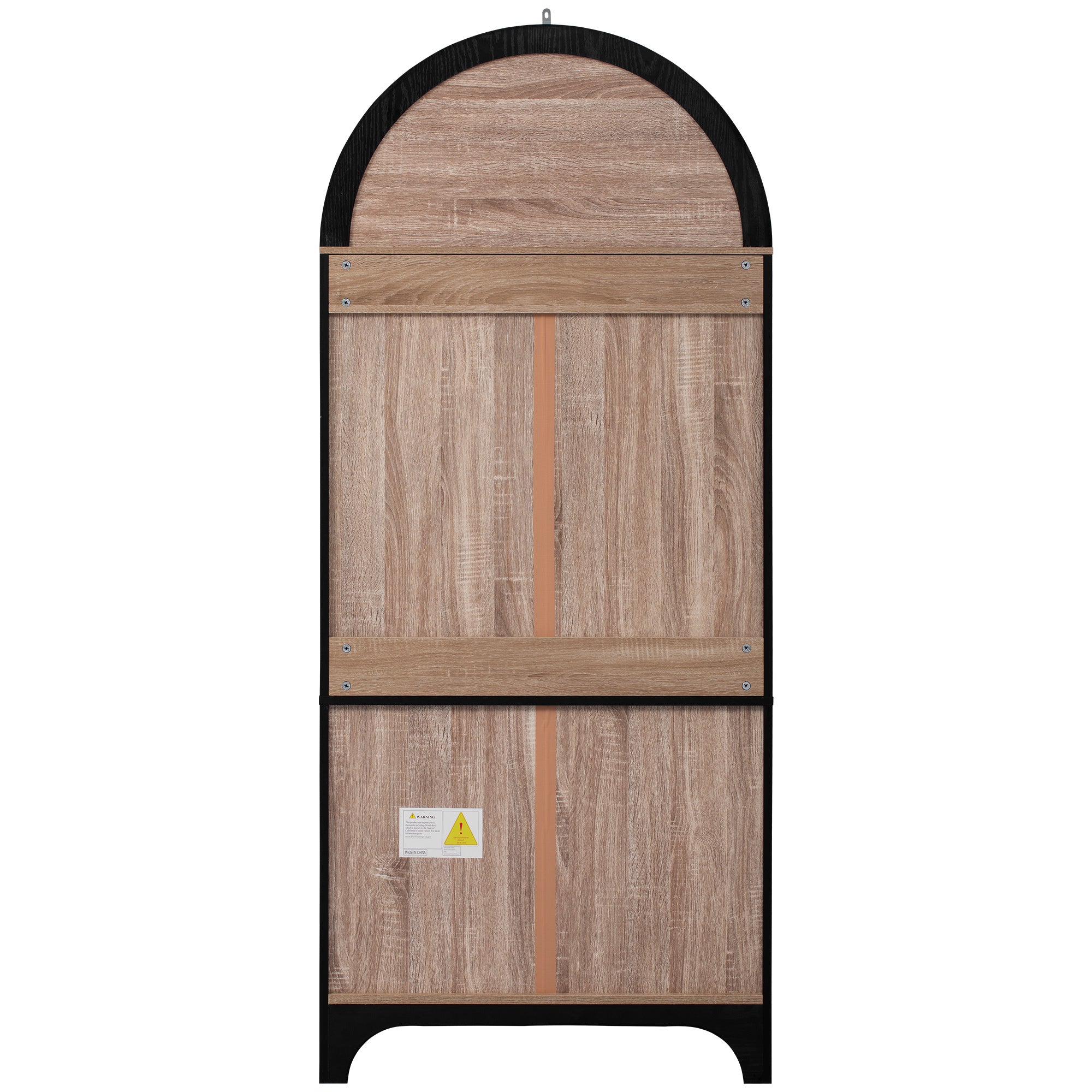 K&K 71' Tall Arched Kitchen Pantry Cabinet with Door Shelves, Farmhouse Kitchen Storage Cabinet with Open & Adjustable Shelves, Hidden Drawer & Glass Door, Cupboard for Kitchen, Dining Room, Black - Grand Goldman Shop