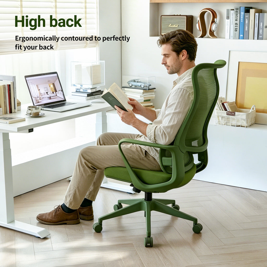Ergonomic Colorful Office Chair 350LBS Home Office Mesh Breathable High Back, With Adjustable Lumbar Support Computer Chair, 