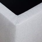 Juliana Light Gray Storage Ottoman Fabric 50 x 20.5 x 18.3 Inches - Grand Goldman Shop