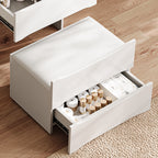 3-in-1 Vanity Table with LED Mirror & Storage Stool, Flip Top Makeup Dressing Table with Adjustable Lights, 5 Storage Spaces Cosmetic Organizer for Bedroom - Grand Goldman Shop