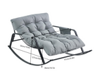 Rocking Chair with Extra-Wide Technical leather  Upholstered Gliding Chair Boucle Reclining Chair, Modern Accent Chair for Living Room Nursery Bedroom -Grey - Grand Goldman Shop