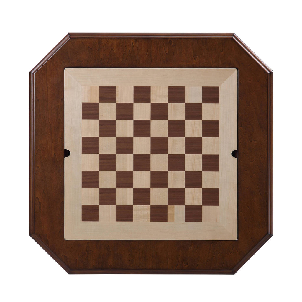 Bishop II Cherry Finish Game Table (Game Board reversible, Chess Figure does not include) - Grand Goldman